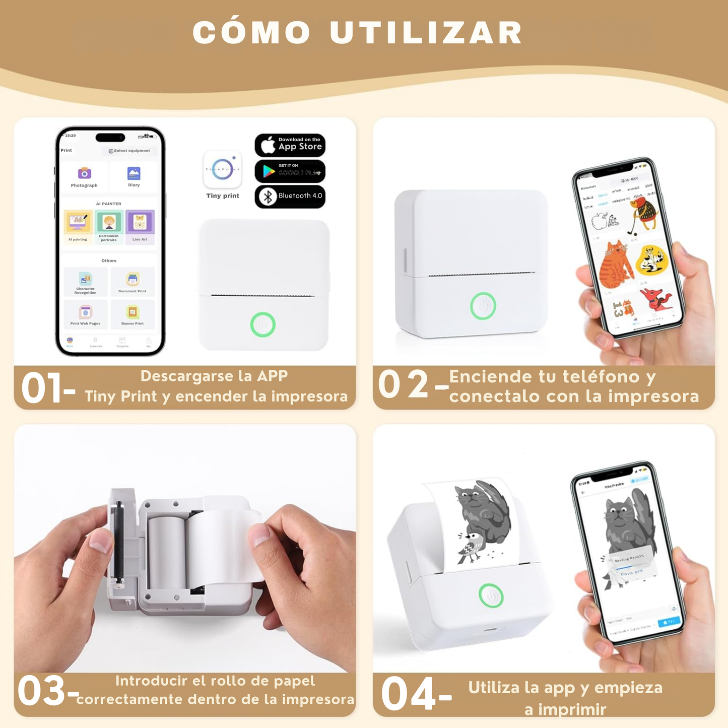 Mini impresora portátil
